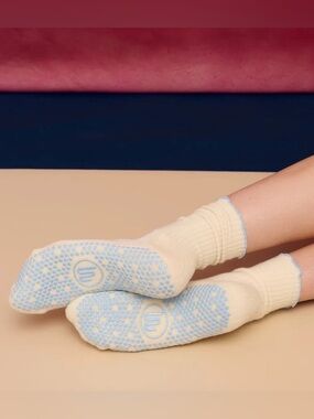 MoveActive Crew Grip Socks - Vintage Frill (Barre / Pilates) S
